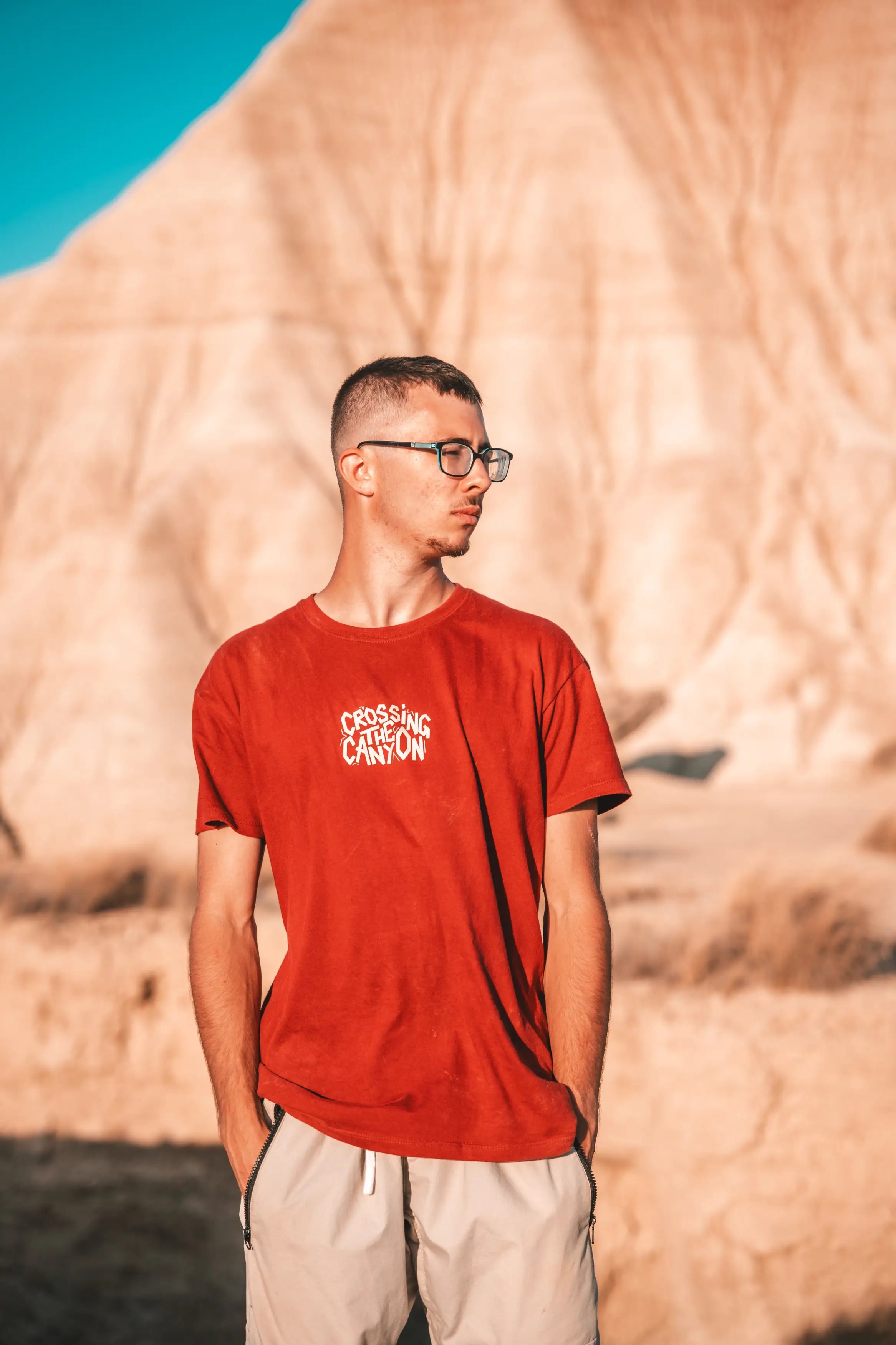 Crossing the canyon t-shirt Bordeaux