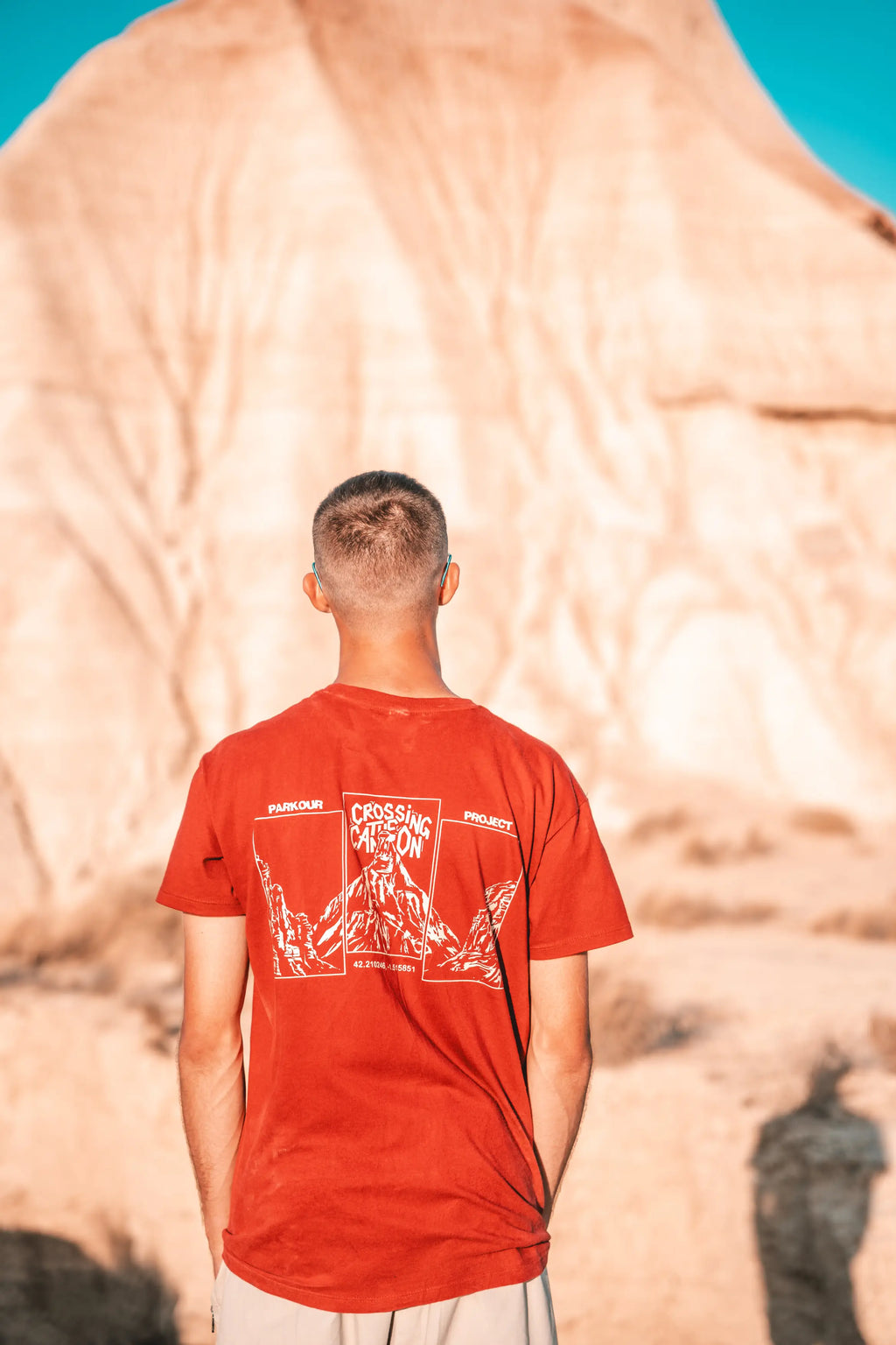 Crossing the canyon t-shirt Bordeaux